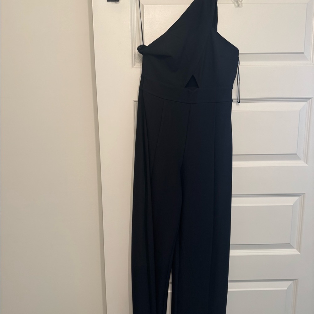 Abercrombie &Fitch Black One-Shoulder Jumpsuit